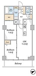 サニーコーポ高井戸東 2LDKの間取図画像
