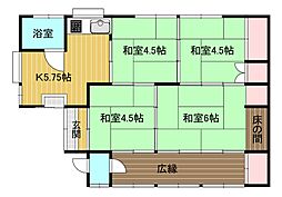 隼人町真孝中古戸建 4Kの間取り