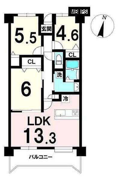 部屋数が欲しい方にぜひご覧いただきたい3LDK！