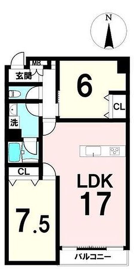 026年7月フルリフォーム済みの2LDK。17帖LDKと6帖・7.5帖の洋室でゆとりある住空間を実現。卸町駅徒歩10分、イオンスタイルなど買物施設も充実した便利な立地。