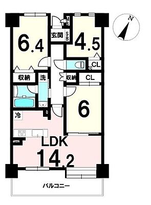 間取り ヴィルヌーブ台原・並木通り 1階/-