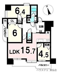 ライオンズマンション大和町四丁目 3LDKの間取図画像