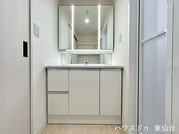 こちらの独立洗面台で朝の身支度もバッチリです。