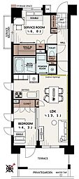 サンクレイドル学芸大学 2LDKの間取図画像