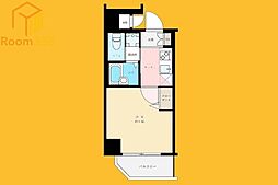 ロアール北新宿 8階1Kの間取り