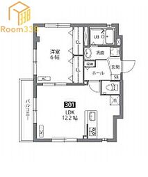 ビューノ 3階1LDKの間取り