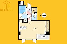 ＨＦ中野坂上レジデンス 4階ワンルームの間取り