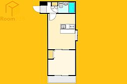 JR総武線 東中野駅 徒歩14分の賃貸マンション 1階1LDKの間取り