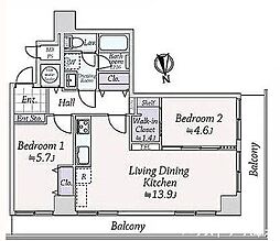 間取図画像 2LDK