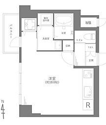 六本木アーバンレックス 1DKの間取図画像