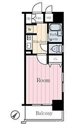 フェニックス東麻布 1Kの間取図画像