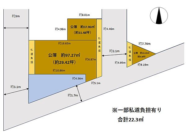 土地価格２，０８０万円、有効面積約３９坪の条件付土地登場。