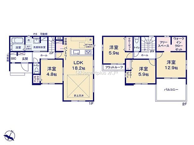〜収納豊富なプランを採用〜 ・ウォークインクローゼット、シューズインクロークなど収納豊富なプランを採用。 ・今のお住まいと収納力をぜひ比較してみてください。