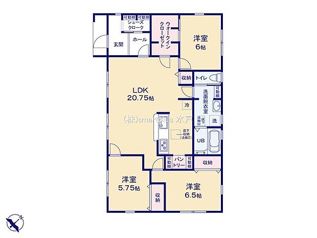 〜水周り集中プランを採用〜 ・キッチン・洗面など水回りを集中させることで家事のしやすい間取。 ・日々の事なので家事導線もご見学の際にぜひチェックしてみてください。 