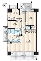 アネージュ大みかグラスタ 3LDKの間取図画像