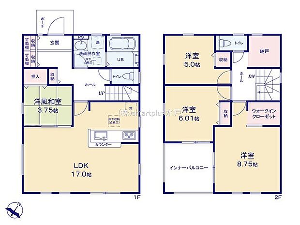 〜収納豊富なプランを採用〜 ・ウォークインクローゼット、納戸など収納豊富なプランを採用。 ・今のお住まいと収納力をぜひ比較してみてください。