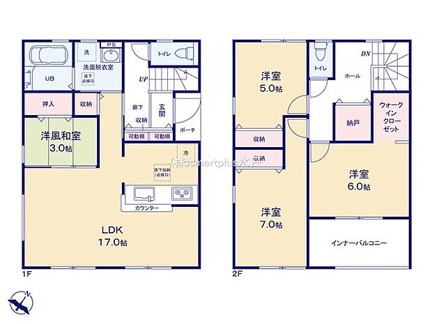 〜水周り集中プランを採用〜 ・キッチン・洗面など水回りを集中させることで家事のしやすい間取。 ・日々の事なので家事導線もご見学の際にぜひチェックしてみてください。 