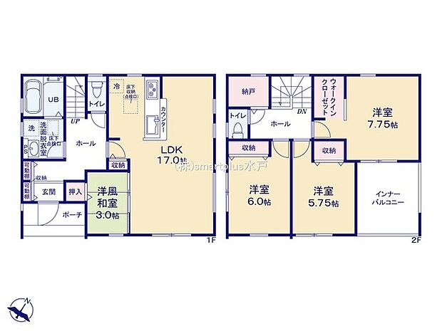〜収納豊富なプランを採用〜 ・ウォークインクローゼット、納戸など収納豊富なプランを採用。 ・今のお住まいと収納力をぜひ比較してみてください。