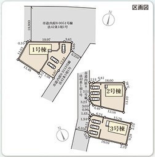 〜カースペース3台以上確保〜 ・各棟カースペースが3台以上ございますので、車通勤の方にもお勧めのプランとなっております。 ・余裕の敷地で余裕のある新生活をお過ごしいただけます。 