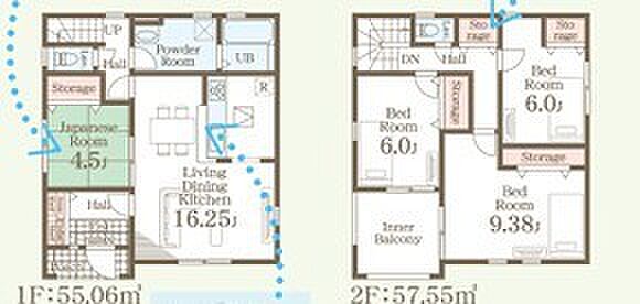 〜使い勝手の良い4LDKプラン〜 ・シンプルで使い勝手が良く、人気の高い4LDKのプランを採用。 ・収納もしっかりございますので、お家の中がスッキリと片付きます。