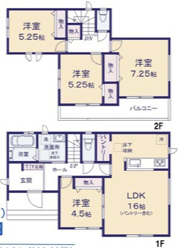 〜使い勝手の良い4LDKプラン〜 ・シンプルで使い勝手が良く、人気の高い4LDKのプランを採用。 ・収納もしっかりございますので、お家の中がスッキリと片付きます。