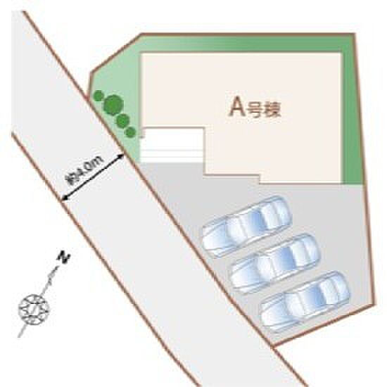 〜カースペース3台分ご用意〜 ・3台分のカースペースがございますので、車通勤の方やご来客の多い方にもお勧めのお住まいです。 ・余裕の敷地で余裕の新生活をお過ごしいただけます。