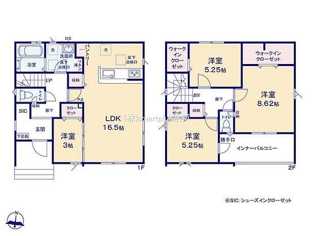 ~収納豊富なプランを採用~ ・ウォークインクローゼット、シューズインクロークなど収納豊富なプランを採用。 ・今のお住まいと収納力をぜひ比較してみてください。
