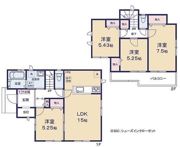 ~全居室南向きの間取り~ ・各居室が南向きなので穏やかな陽の入る陽当り良好な仕様。 ・明るい空間でくつろぎのお時間をお過ごしいただけます。