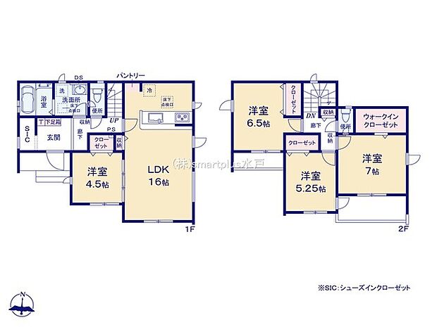 ~収納豊富なプランを採用~ ・ウォークインクローゼット、シューズインクロークなど収納豊富なプランを採用。 ・今のお住まいと収納力をぜひ比較してみてください。