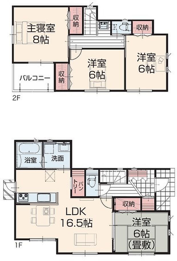〜水周り集中プランを採用〜 ・キッチン・洗面など水回りを集中させることで家事のしやすい間取。 ・日々の事なので家事導線もご見学の際にぜひチェックしてみてください。 