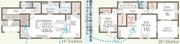 〜全居室南向きの間取り〜 ・各居室が南向きなので穏やかな陽の入る陽当り良好な仕様。 ・明るい空間でくつろぎのお時間をお過ごしいただけます。 