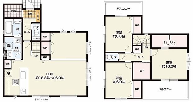 ～全室2面採光の間取り～ ・各お部屋が2面採光になっているので穏やかな陽が降り注ぐ陽当り良好な仕様。 ・明るい空間でくつろぎのお時間をお過ごしいただけます。 