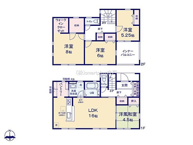 ~全居室南向きの間取り~ ・各居室が南向きなので穏やかな陽の入る陽当り良好な仕様。 ・明るい空間でくつろぎのお時間をお過ごしいただけます。