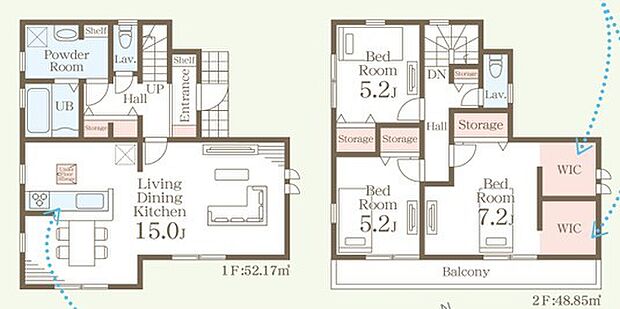 ~収納豊富なプランを採用~ ・ウォークインクローゼットなど収納豊富なプランを採用。家の中がスッキリと片付きます。 ・今のお住まいと収納力をぜひ比較してみてください。