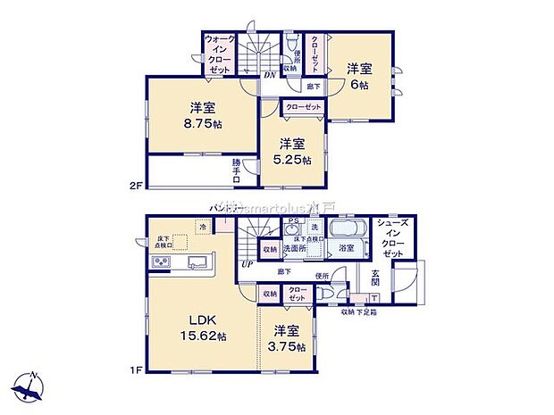 ~使い勝手の良い4LDKプラン~ ・シンプルで使い勝手が良く、人気の高い4LDKのプランを採用。 ・収納もしっかりございますので、お家の中がスッキリと片付きます。