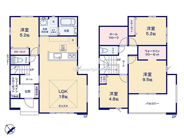 ～収納豊富なプランを採用～ ・ウォークインクローゼット、シューズインクロークなど収納豊富なプランを採用。 ・今のお住まいと収納力をぜひ比較してみてください。 