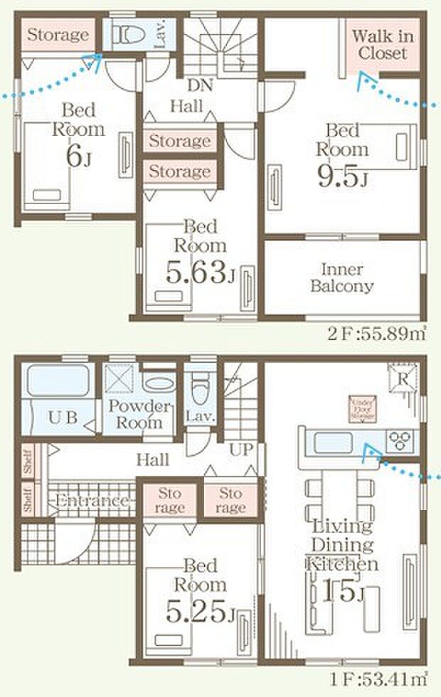 ~全居室南向きの間取り~ ・各居室が南向きなので穏やかな陽の入る陽当り良好な仕様。 ・明るい空間でくつろぎのお時間をお過ごしいただけます。