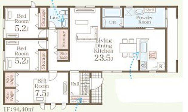 ～今人気の「平屋」プラン～ ・バリアフリー性に優れ、ワンフロアで完結出来る事から人気が高まっている「平屋」プラン。 ・ぜひ一度ご見学いただき、その魅力をご体感くださいませ。 