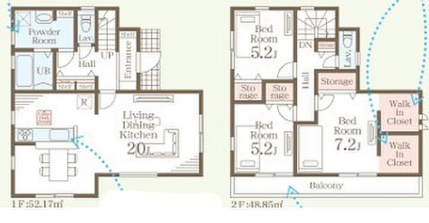 ～収納豊富なプランを採用～ ・ウォークインクローゼットなど収納豊富なプランを採用。家の中がスッキリと片付きます。 ・今のお住まいと収納力をぜひ比較してみてください。 