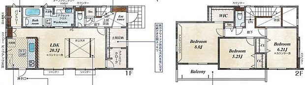 ~収納豊富なプランを採用~ ・ウォークインクローゼット、シューズインクロークなど収納豊富なプランを採用。 ・今のお住まいと収納力をぜひ比較してみてください。