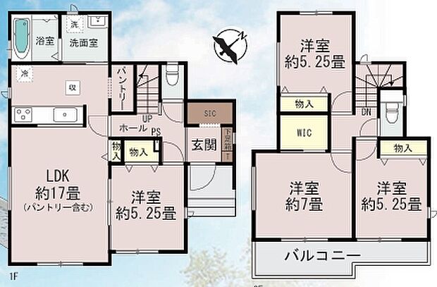 ~使い勝手の良い4LDKプラン~ ・シンプルで使い勝手が良く、人気の高い4LDKのプランを採用。 ・収納もしっかりございますので、お家の中がスッキリと片付きます。