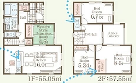 ～収納豊富なプランを採用～ ・ウォークインクローゼット、シューズインクロークなど収納豊富なプランを採用。 ・今のお住まいと収納力をぜひ比較してみてください。 