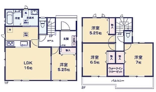 ～収納豊富なプランを採用～ ・ウォークインクローゼットなど収納豊富なプランを採用。家の中がスッキリと片付きます。 ・今のお住まいと収納力をぜひ比較してみてください。 
