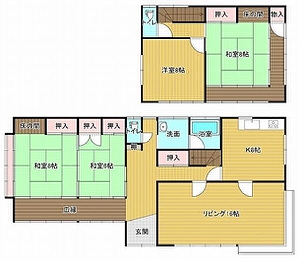 ～使い勝手の良い4ＬＤＫプラン～ ・シンプルで使い勝手が良く、人気の高い4ＬＤＫのプランを採用。 ・収納もしっかりございますので、お家の中がスッキリと片付きます。