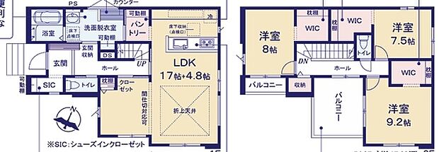 ~収納豊富なプランを採用~ ・ウォークインクローゼットなど収納豊富なプランを採用。家の中がスッキリと片付きます。 ・今のお住まいと収納力をぜひ比較してみてください。