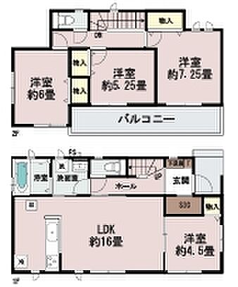 ～全居室南向きの間取り～ ・各居室が南向きなので穏やかな陽の入る陽当り良好な仕様。 ・明るい空間でくつろぎのお時間をお過ごしいただけます。 