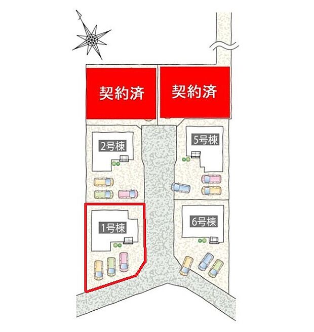 ~カースペース3台分ご用意~ ・3台分のカースペースがございますので、車通勤の方やご来客の多い方にもお勧めのお住まいです。 ・余裕の敷地で余裕の新生活をお過ごしいただけます。