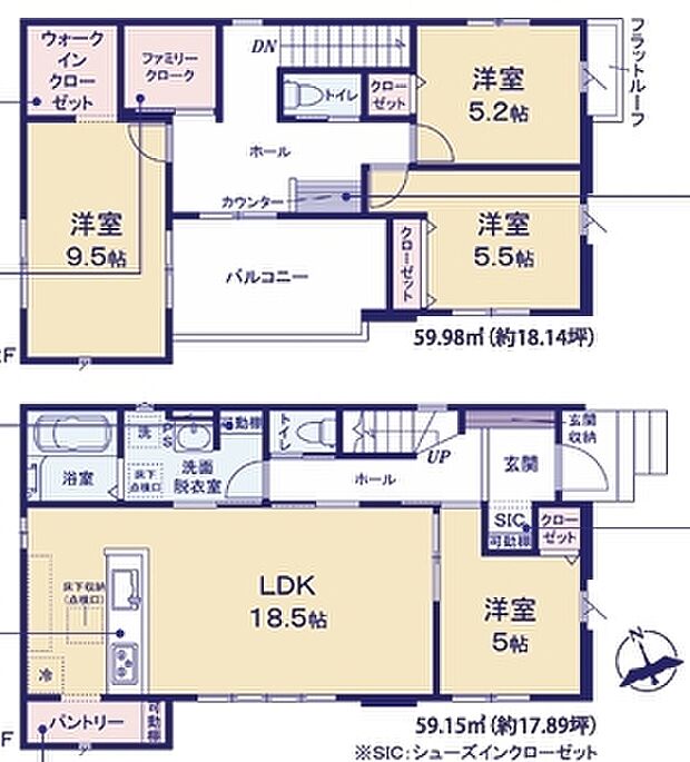 ~使い勝手の良い4LDKプラン~ ・シンプルで使い勝手が良く、人気の高い4LDKのプランを採用。 ・収納もしっかりございますので、お家の中がスッキリと片付きます。