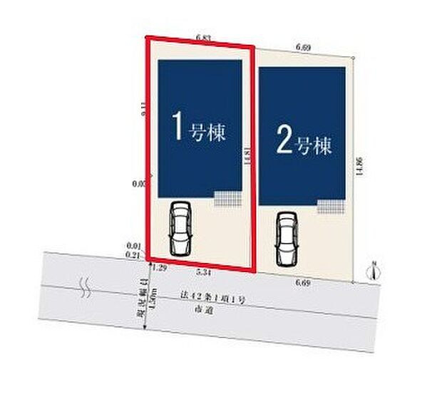 ～陽当りの良い南道路の立地～ ・各棟南側に道路がございますので、穏やかな陽の入る陽当り良好なお住まい。 ・将来的にも陽当りが確保されているのが嬉しいポイントですね。 