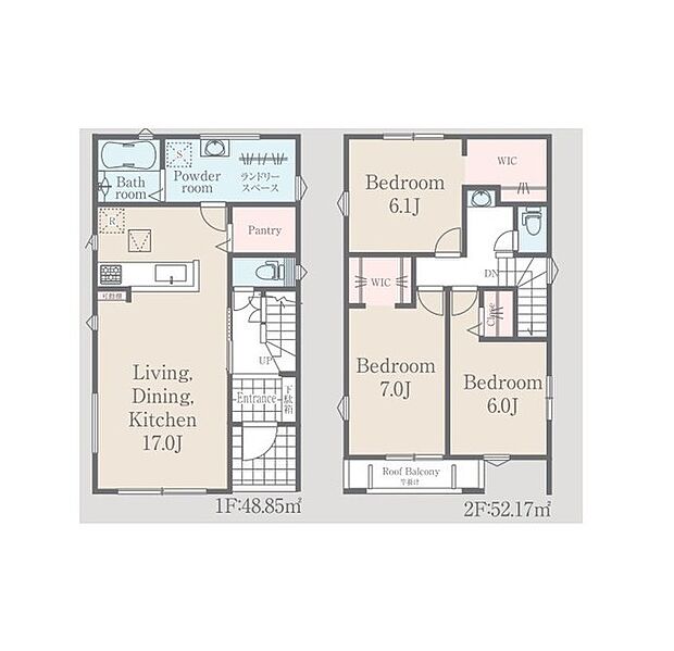 〜収納豊富なプランを採用〜 ・ウォークインクローゼットなど収納豊富なプランを採用。家の中がスッキリと片付きます。 ・今のお住まいと収納力をぜひ比較してみてください。 